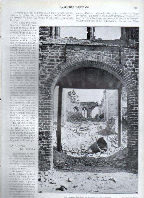 LAMINA V22311: Campana derribada de la torre de Neuve-Chapelle