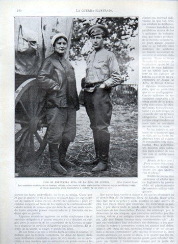 LAMINA V22310: Tipo de enfermera rusa de la zona de guerra