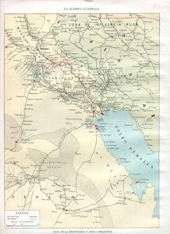 LAMINA V22316: Mapa de la Mesopotamia y Persia meridional 10 enero