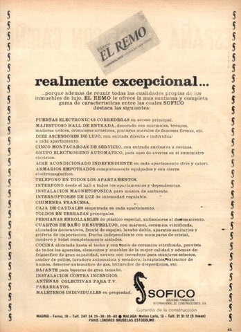 LAMINA V22071: Publicidad Sofico Edificio El Remo