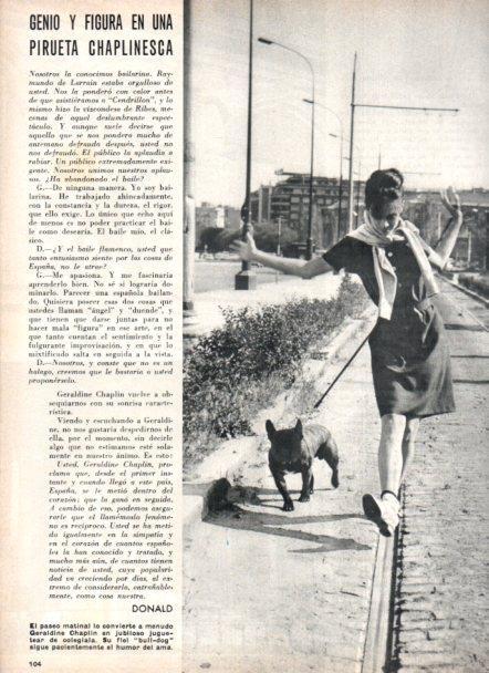 LAMINA V22052: Geraldine Chaplin con su bull-dog