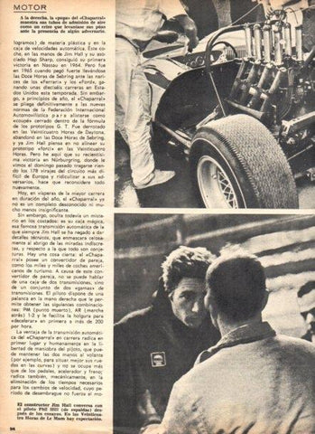 LAMINA V22048: Jim Hall y Phil Hill en 24 horas de Le Mans