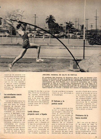 LAMINA V21971: Bob Seagreen record mundial de salto de pertiga