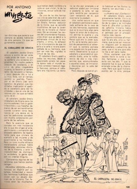 LAMINA V21966: Ilustracion de Mingote para capitulo XIII seccion historia de Madrid I