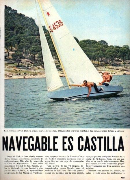 LAMINA V21964: Regata en el embalse de San Juan