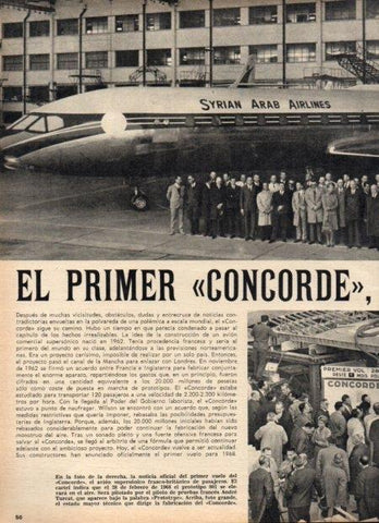 LAMINA V21952: El primer Concorde