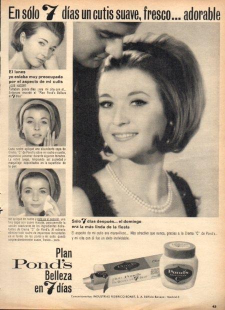 LAMINA V21949: Publicidad Plan Pond's belleza en 7 dias