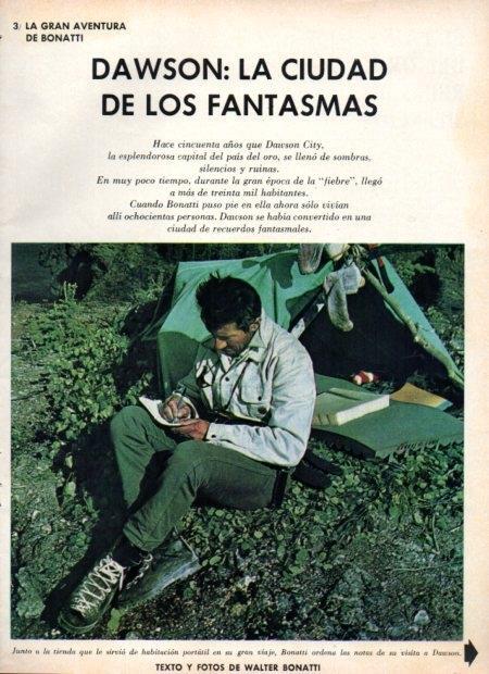LAMINA V21975: Bonatti en su tienda portatil