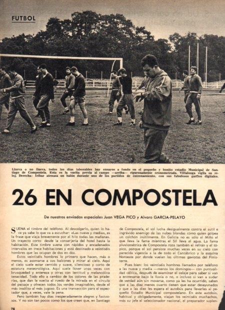 LAMINA V22076: Selección española de futbol entrenando en Santiago de Compostela