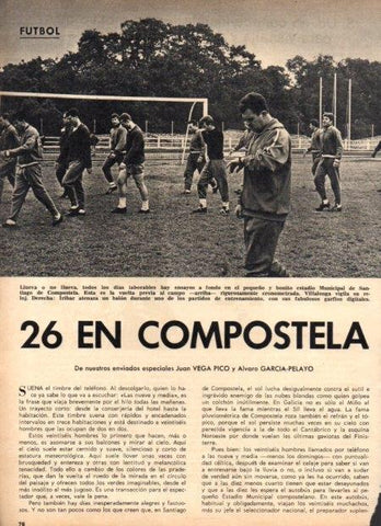 LAMINA V22076: Selección española de futbol entrenando en Santiago de Compostela