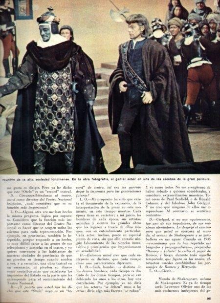 LAMINA V21992: Escena Lawrence Olivier en Otelo