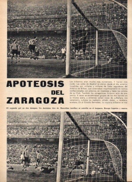 LAMINA V21987: Tiro a porteria de Marcelino y Lapetra en estadio Bernabeu