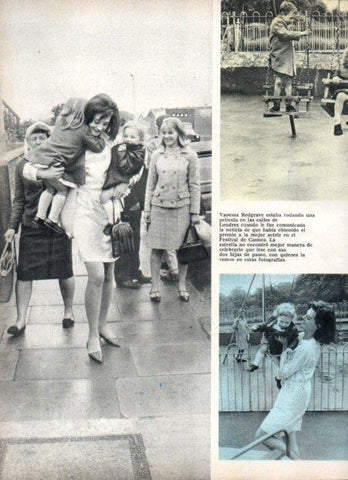 LAMINA V21993: Vanessa Redgrave con sus hijas en Londres