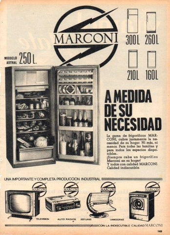 LAMINA V22175: Publicidad  frigorificos Marconi