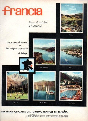 LAMINA V22149: Publicidad Servicios Oficiales del Turismo frances en España