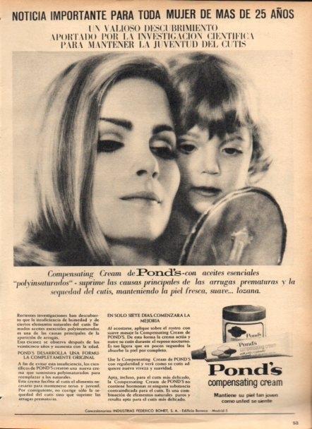 LAMINA V22210: Publicidad Pond's compensating cream