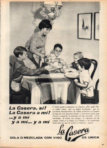 LAMINA V22204: Publicidad La Casera gaseosa