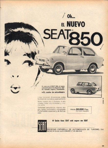 LAMINA V22194: Publicidad Seat 850