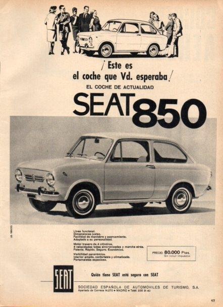 LAMINA V22193: Publicidad Seat 850