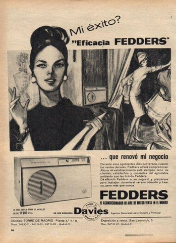 LAMINA V22185: Publicidad Fedders aire acondicionado