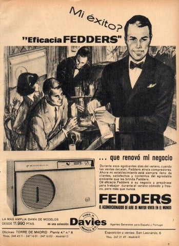 LAMINA V22184: Publicidad Fedders aire acondicionado