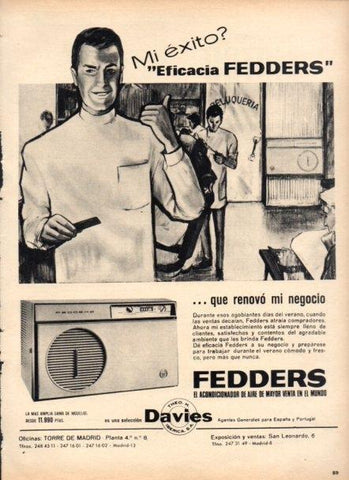 LAMINA V22183: Publicidad Fedders aire acondicionado