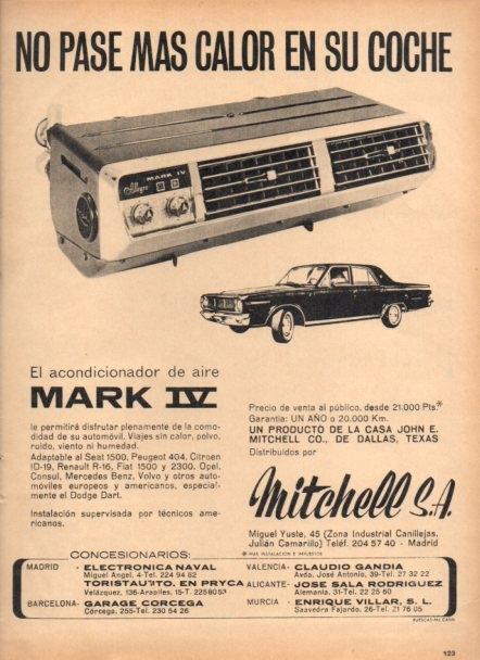 LAMINA V22182: Publicidad aire acondicionado Mark IV de Mitchell, S.A.