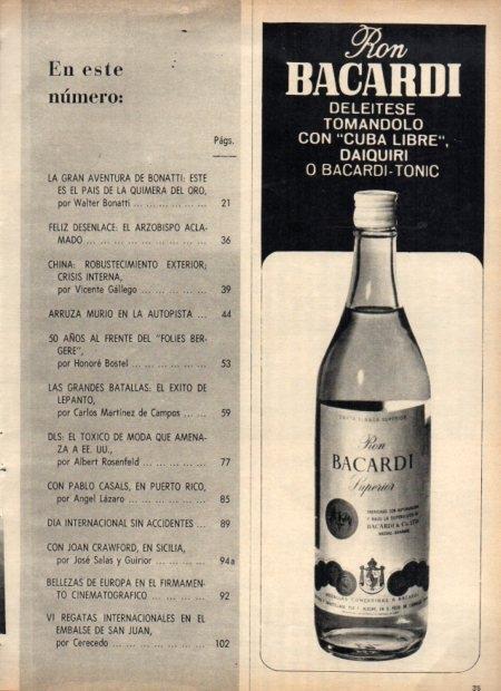 LAMINA V22109: Publicidad ron Bacardi