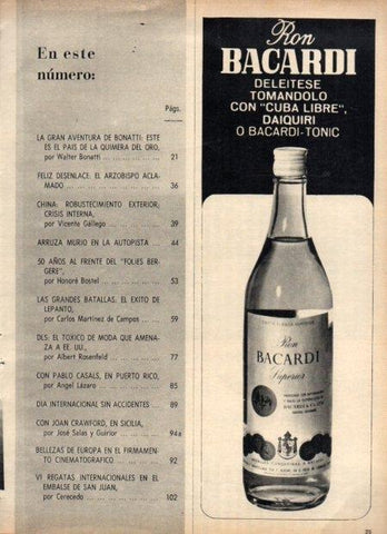 LAMINA V22109: Publicidad ron Bacardi