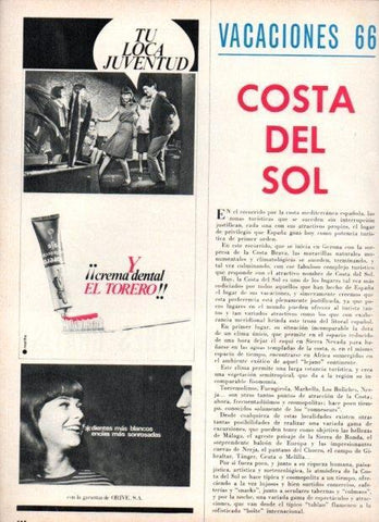 LAMINA V22105: Publicidad crema dental El Torero