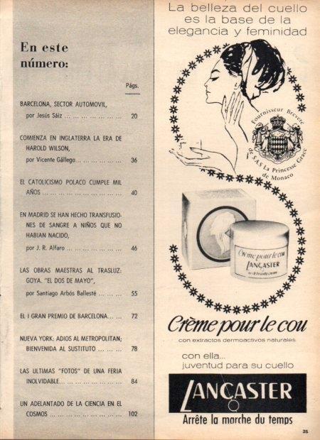LAMINA V22095: Publicidad creme pour le cou Lancanter
