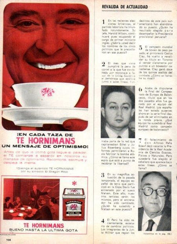 LAMINA V22093: Publicidad Te Hornimans