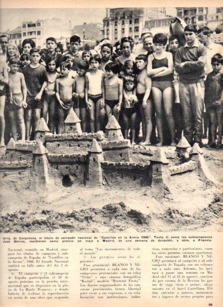 LAMINA V22083: Campeonato Castillos en la Arena 1965