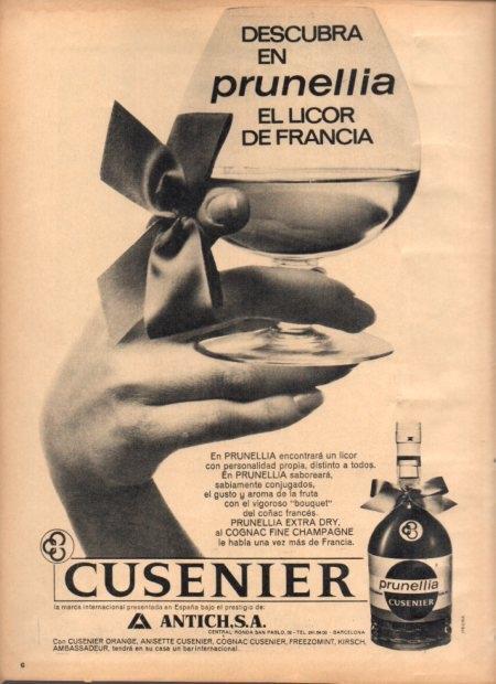 LAMINA V22113: Publicidad Prunellia de Cusenier