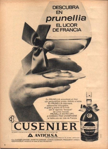 LAMINA V22113: Publicidad Prunellia de Cusenier