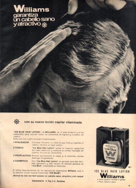 LAMINA V22142: Publicidad Hair lotion Williams