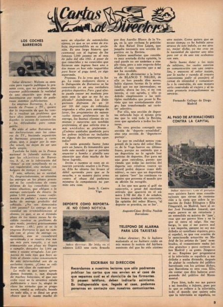 LAMINA V21750: Cartas al Director Blanco y Negro de 23 de abril de 1966