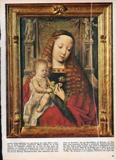 LAMINA V21773: Tabla Virgen con el Niño colección del Marques de Santo Domingo