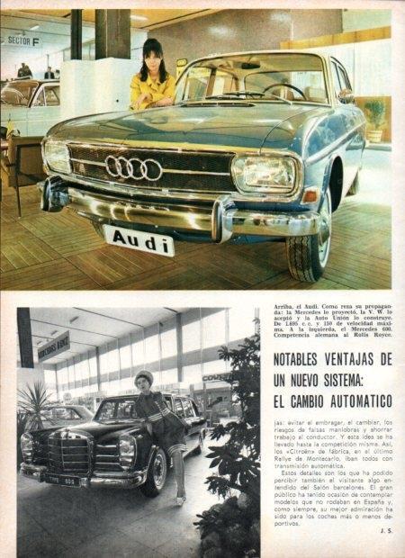 LAMINA V21790: Audi de 1695 cc y Mercedes 600