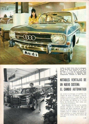 LAMINA V21790: Audi de 1695 cc y Mercedes 600