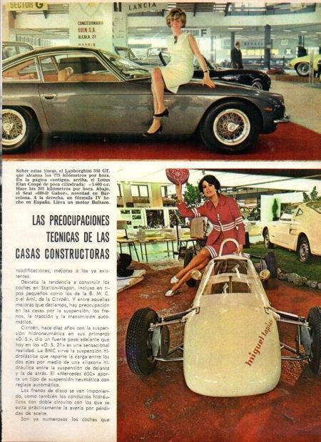 LAMINA V21789: Lamborghini 350 GT en Feria automovil de Barcelona