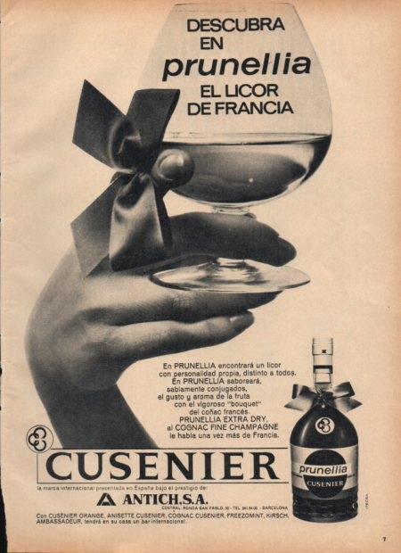 LAMINA V21786: Publicidad Prunellia licor de Cusenier