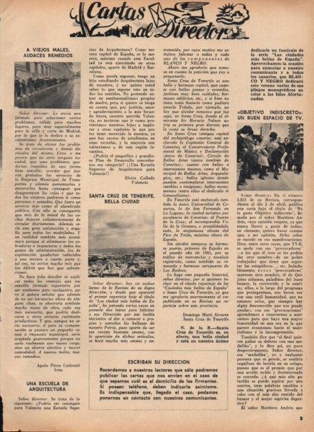 LAMINA V21784: Cartas al Director Blanco y Negro de 30 de abril de 1966