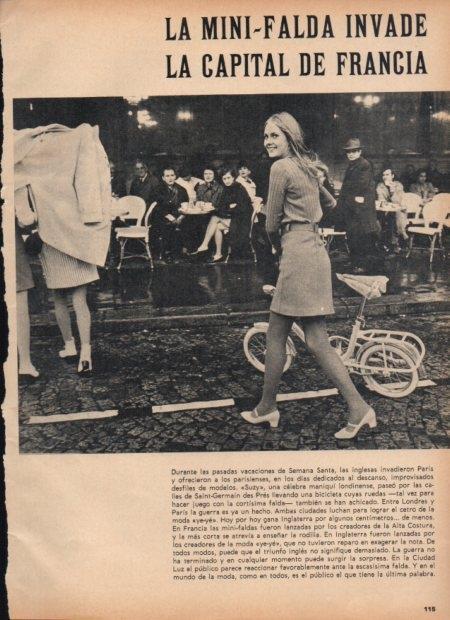 LAMINA V21779: Modelo Suzy paseando por Saint-Germain des Pres