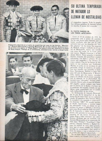 LAMINA V21706: Antonio Bienvenida y su padre el Papa Negro