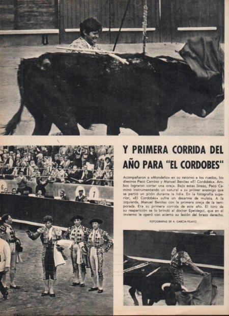 LAMINA V21691: Paco Camino y El Cordobes en la plaza de toros de Marbella