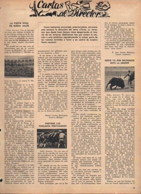 LAMINA V21677: Cartas al Director Blanco y Negro de 9 de abril de 1966