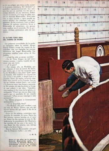 LAMINA V21707: Antonio Bienvenida saltando la barrera