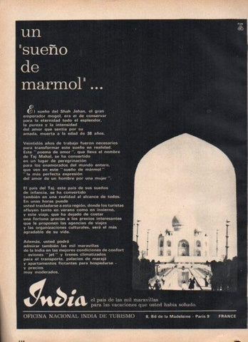 LAMINA V21725: Publicidad Oficina Nacional India de Turismo