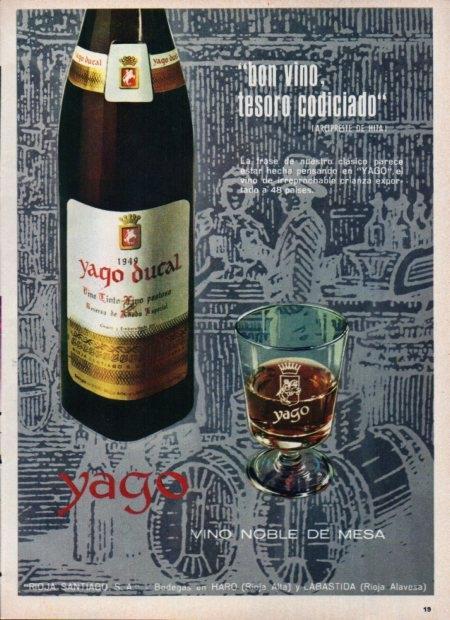 LAMINA V21722: Publicidad vino Yago Ducal